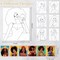 6 Pack Pre Drawn Canvas for Painting Pre Printed Canvas Kit 8 x 10 Inch Stretched Cotton Paint and Sip Set for Adults Couple Party Valentine Date Night(Elegant Lady)